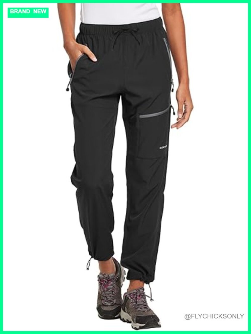 Women's Hiking Cargo Pants Quick Dry Water Resistant Elastic Waist UPF 50+